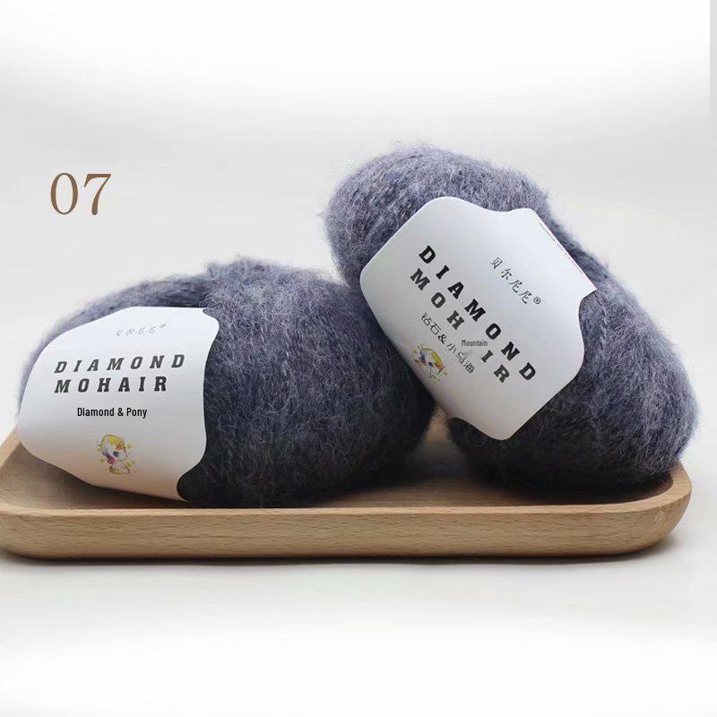 Пряжа Diamond Pony средней толщины из мохера для ручного вязания крючком пальто и шарфов