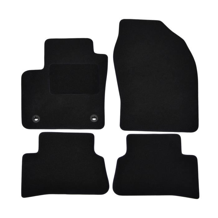Tapis De Sol - Toyota - C-HR - Velours Noir - 4 Pièces - Ajustement Précis
