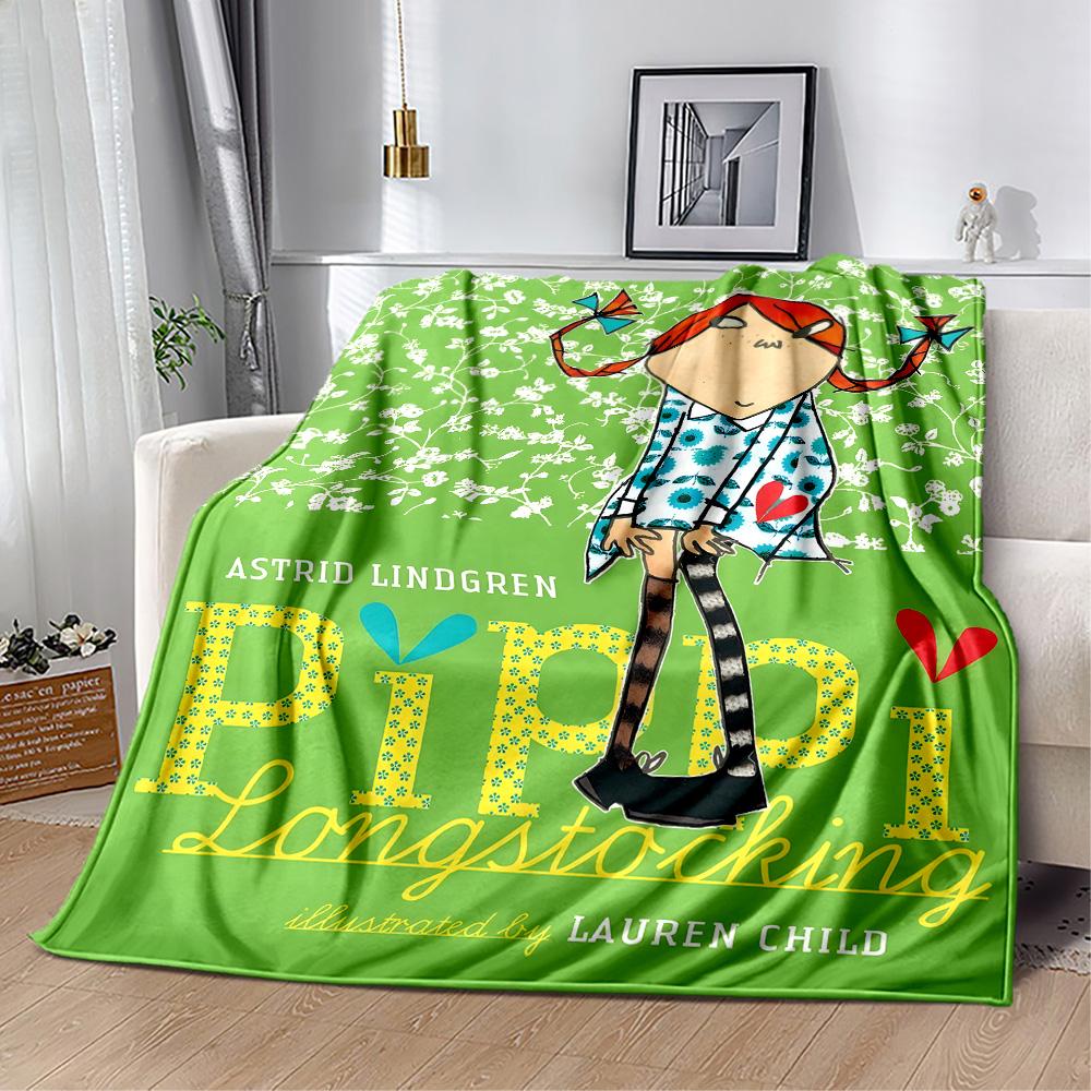 Pippi Adventure Blanket Soft Warm Cozy Great for Picnics Office Livingroom All-Season Use Modern Gift for Travel Home Birthdays
