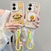 KEYSION Мультяшный милый плюшевый чехол с вышивкой для Xiaomi POCO C71 со шнурком, мягкий силиконовый противоударный чехол для телефона Redmi A5 4G