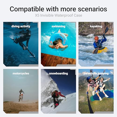 Applicable to Insta360 X5 full invisible diving shell 360 degree full invisible diving shell 60 meters waterproof