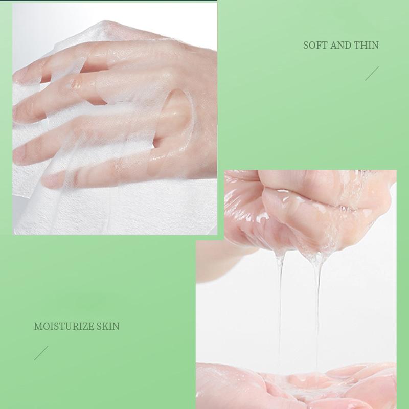 Увлажняющая прозрачная маска с зеленым чаем, увлажняющая, освежающая и удобная, легкая и дышащая тканевая маска