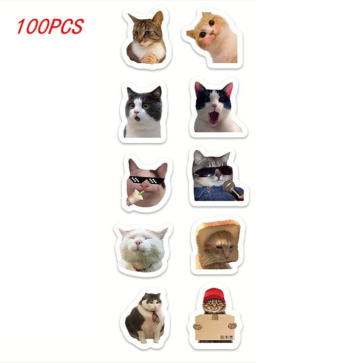 100-500pcs Cartoon Meme Cat Stickers For School Reward Stickers Classroom Decoration Encouragement Sticker For Student Teacher