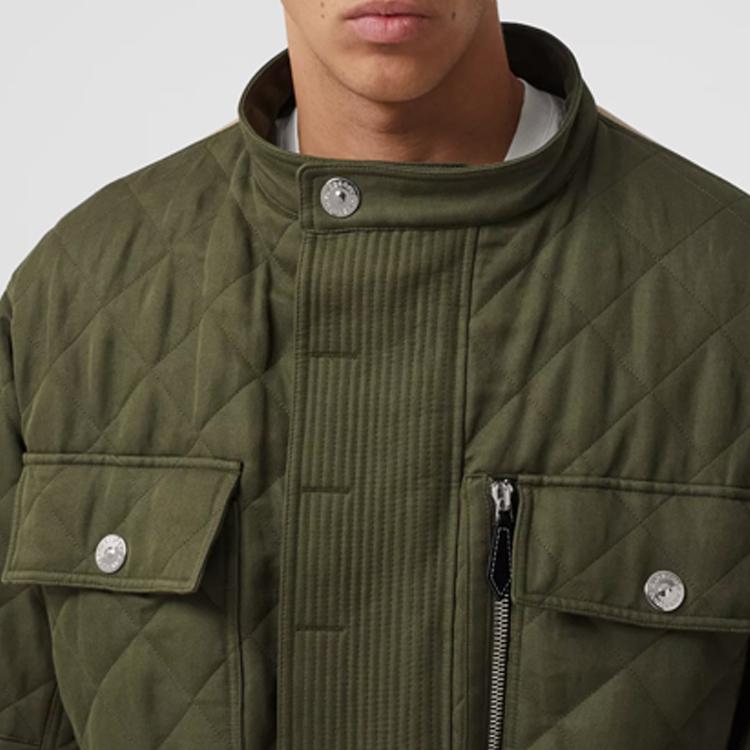 Burberry Parka Coat Men's Olive Green 80400871