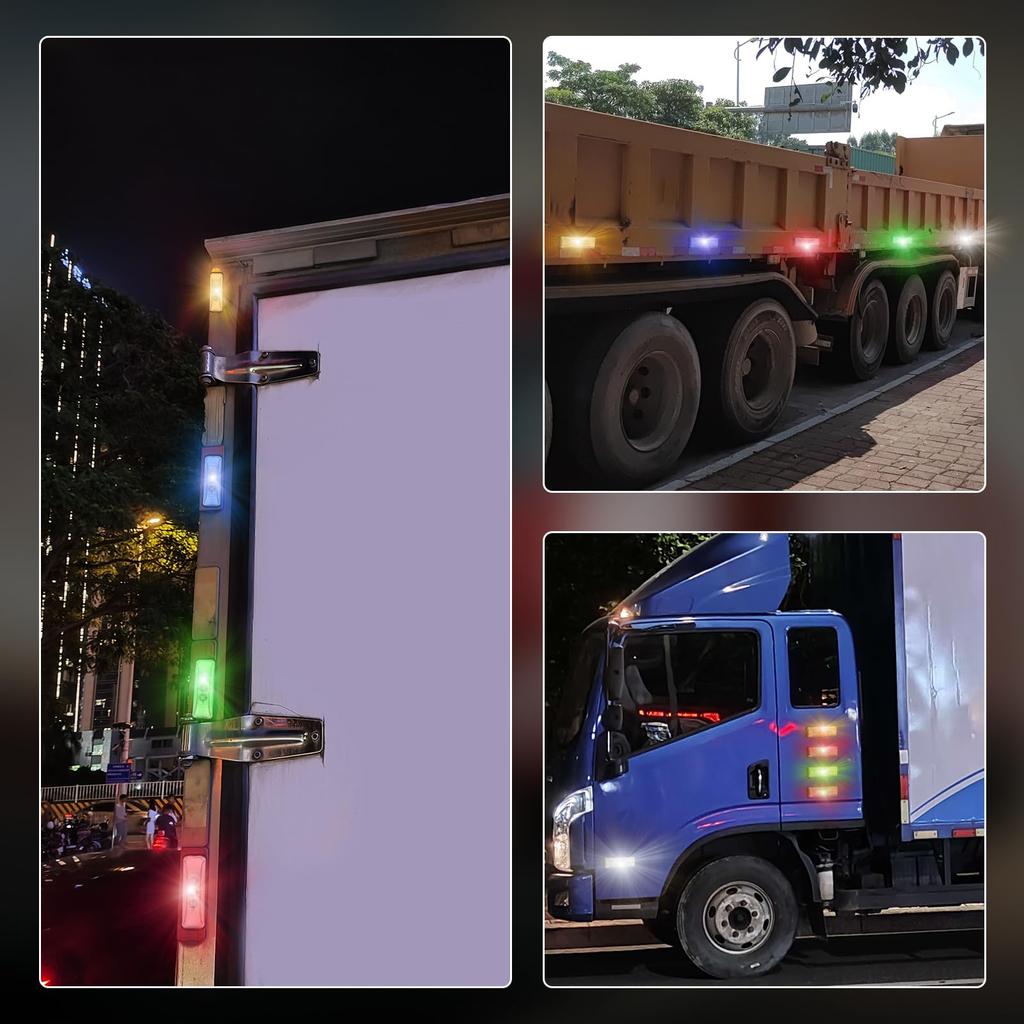 Ygmylandbb LED Truck Side Marker Lamp, 24V, , 3-LED Side Light, Car Width Light,