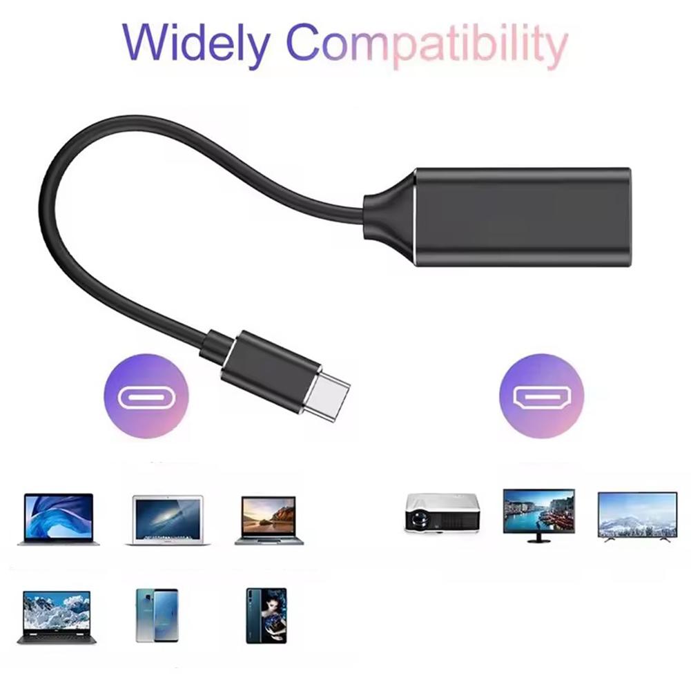 Видеокабель USB Type C, конвертер 4K USB Type C в HDMI-совместимый экранный кабель, адаптер для ноутбука A V7Y9