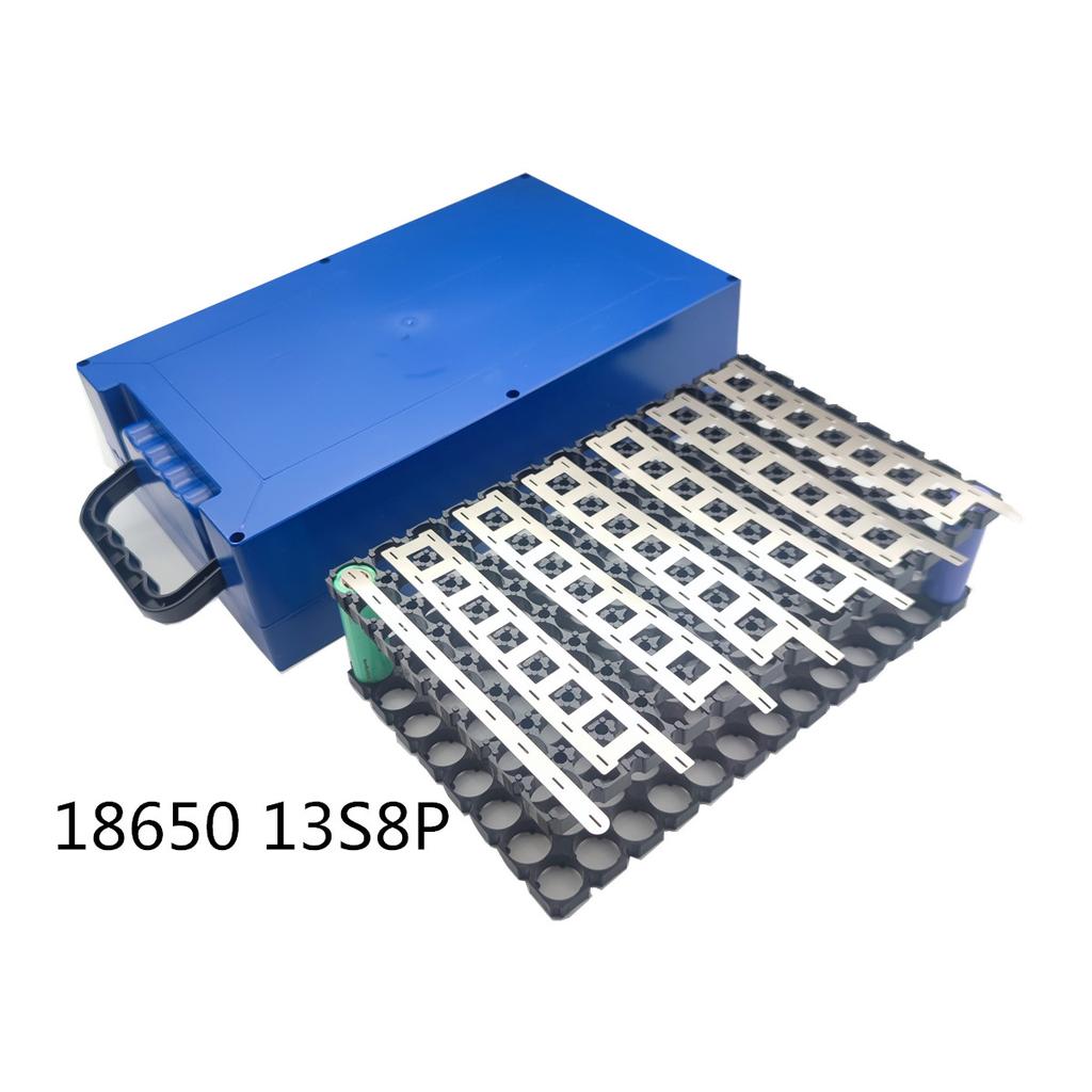 13S8P 18650 Lithium Battery Box Li-Ion Cell Housing Case with Holder Nickel Shell DIY EV eBike E-Bike ABS 12V24V36V48V