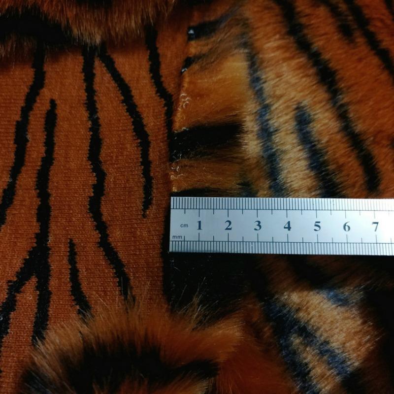 100x180cm Thickened Fur Length Leopard Print Tiger Print Plush Fabric Performance Costume Faux Fur DIY sewing Clothing Fabric