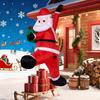 Рождественский надувной Санта-Клаус, уличное украшение, дисплей с карабкающейся фигурой, реквизит для зимних праздников, вечеринка