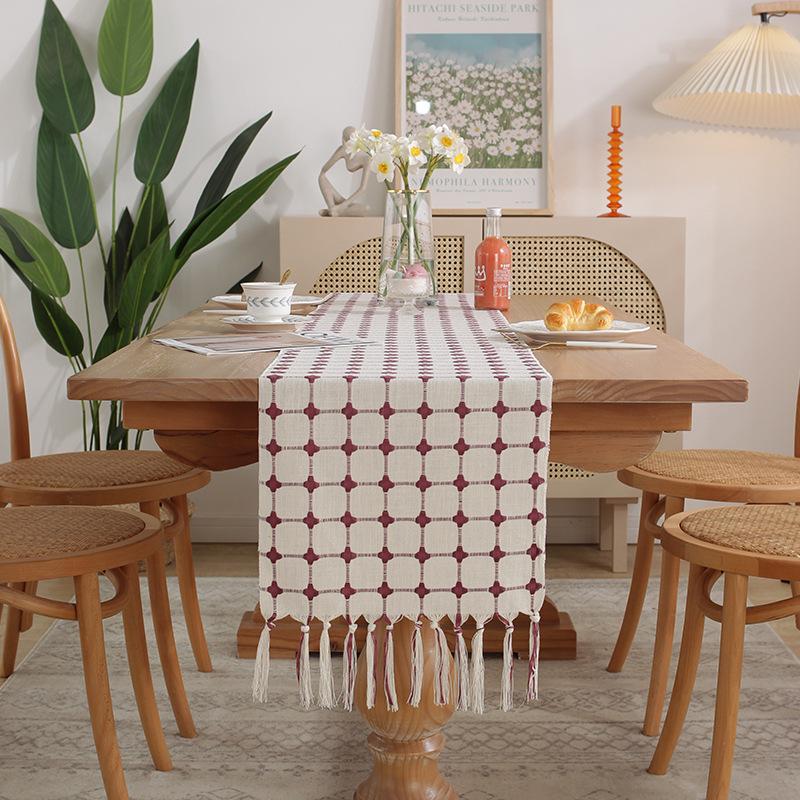 Современный Минималистичный Чехол для Кофейного Столика в Стиле Инс Тканевый Чехол для ТВ-Тумбы Длинная Прямоугольная Скатерть из Хлопка и Льна