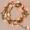 Cherry Blossom Vine Lights 13ft 40 LED Flower String Lights USB Plugin & Battery Operated Fairy Lights with Timer 8 Modes Remote Decorative Light for