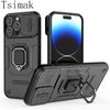 Fundas For iPhone 14 Pro Max Case Противоударный бронированный чехол Slide Lens Protective Back Coque для Apple iPhone 13 14 15 Plus Phone Cover