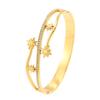 Non-fading four-leaf clover titanium steel bracelet for women, European and American light luxury high-end irregular eight-pointed star bracelet
