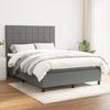 3141770 vidaXL Divan Bed with Mattress Dark Grey 140x190cm Fabric