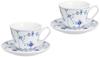 Imported Royal Copenhagen Blue Fluted Plain Cup Saucer Pair Wedding Gift Present 1053582 [Regular Product] &
