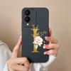 Чехол для VIVO Y17S 4G A To Z Милый Цветочный Буквенный Узор Гладкий Жидкий Силиконовый Чехол Для VIVOY17S Y17s 4G Модный Чехол Для Пары
