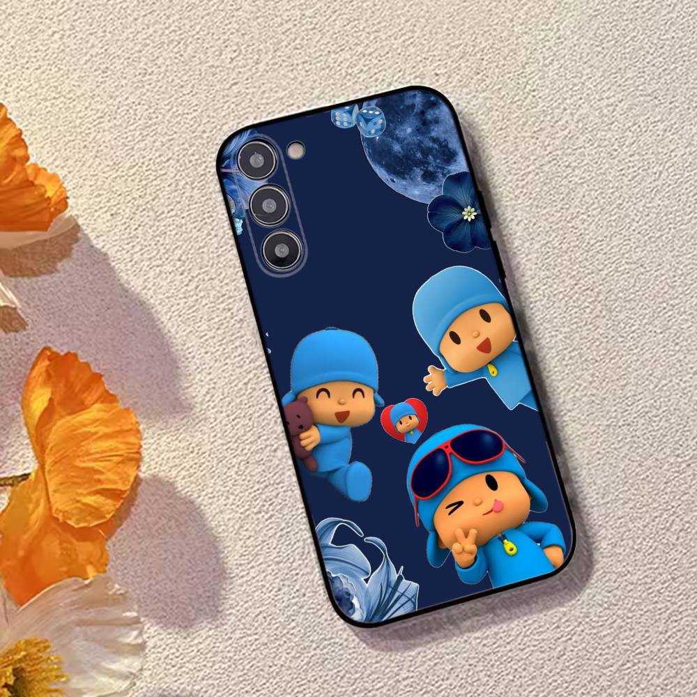 Cute Cartoon P-Pocoyos Phone Case For Samsung Galaxy A73,A72,A71,A70,A53,A52,A51,Others Soft Black Cover