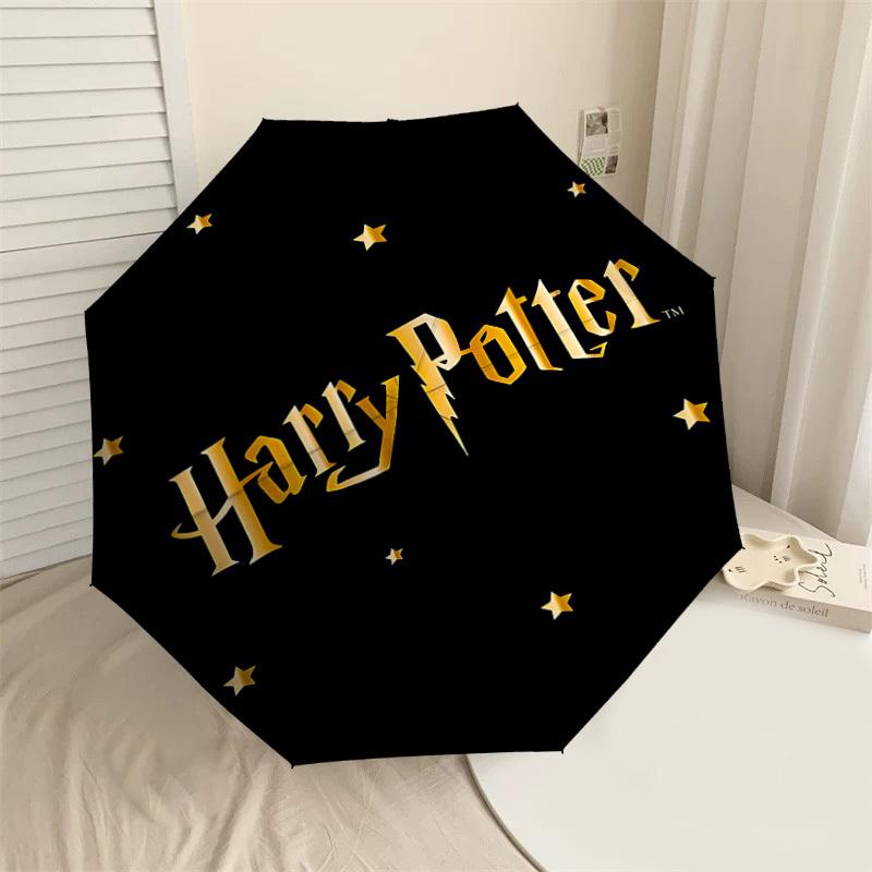 1PC Harry Potter Umbrella-8-Rib Reinforced, Automatic Open, Lightweight & Durable, Cute Fashion Accessory for Outdoor, D2671
