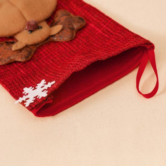 Yousheng Christmas Stocking Gift Bag Alphabet Sign Festive Cartoon Design Stocking Gift Pouch for Fireplace Decoration