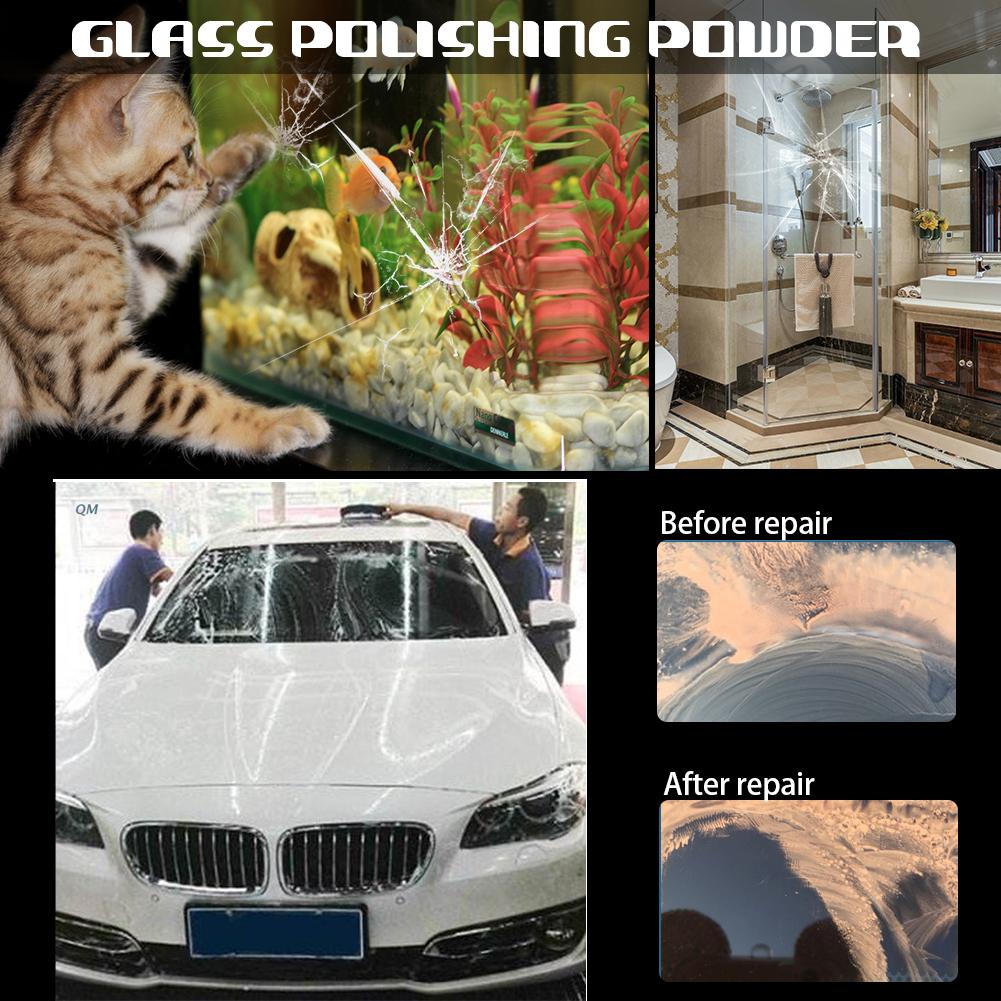 120 г автомобильного стекла, полировки, порошка оксида церия, для удаления царапин, оконных зеркал, ремонта, ухода за автомобилем