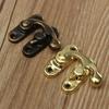 10PCS Small Antique Metal Lock Decoration Hasps Hook Wooden Jewelry Box Padlock With Screws