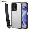 (Comes with Wrist Strap)ibmrs for Xiaomi Redmi Note 12 Pro+  Anti-Fingerprint Camo Case ,matte Clear Transparent Phone Protective Case