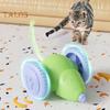 Smart Electric Mice Cat Toy Rechargeable Automatic Moving Mouse Car Toy with LED Lights Interactive Cat Teaser for Indoor Cats