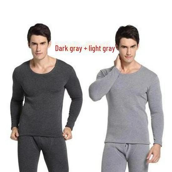 Men's Thermal Underwear Set: Buy One Get One Free. Autumn/Winter Cold-Proof, Includes 2 Sets with Velvet Lining.