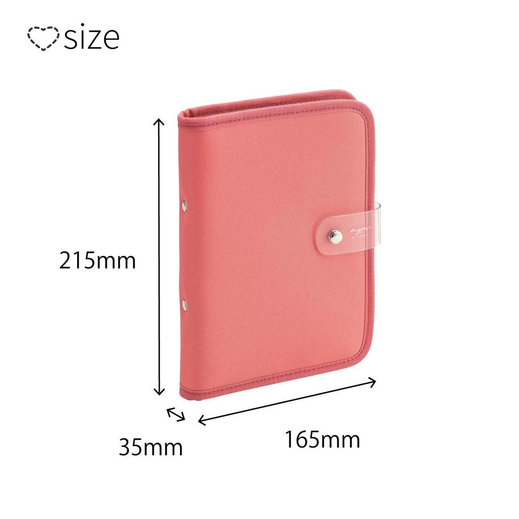 LIHIT LAB Myfa Oshikatsu Acrylic Stand Mini Collection Apricot 6-Ring Binder, Orange, N3320-4