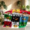 Custom Name Personalized Angry Birds Print Blanket, Home Decor, Bedroom, Sofa, Camping, Couch, Gifts for Birthday Christmas