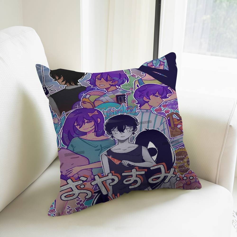 Classic Hot Horror Video Game Omori Pillow Cushion Cover Pillowcase Living Room Sofa Home Decor