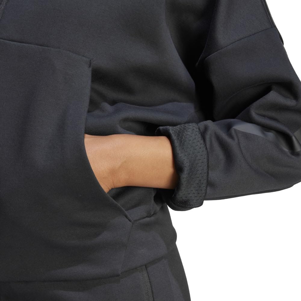 Adidas Hoodie KTJ91 Black Size L Z.N.E. Full-Zip Women's (JE7848)