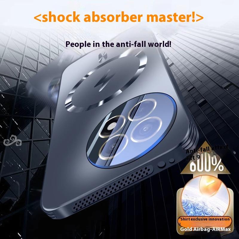 Для OnePlus Ace 5 5G Чехол Совместимый с MagSafe Матовый ПК+ТПУ Теплоотводящая Накладка для Телефона