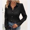 Универсальная элегантная блузка в стиле business casual свободного кроя с широкими рукавами для женской одежды