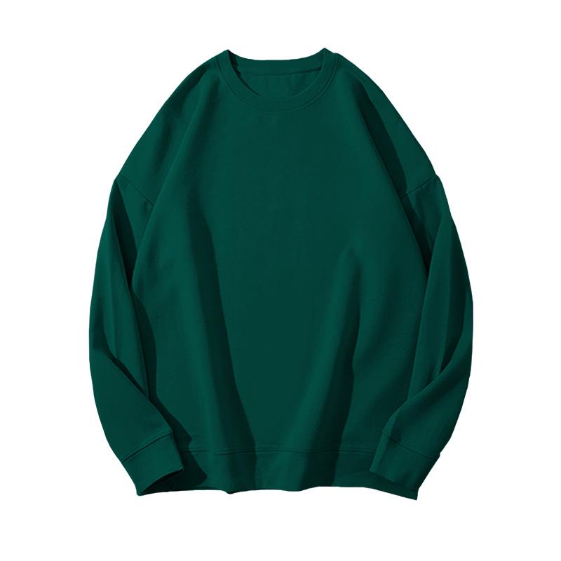 Однотонный флисовый свитшот в корейском стиле: Женский свободный повседневный осенне-зимний топ и наряд для студенческой пары.