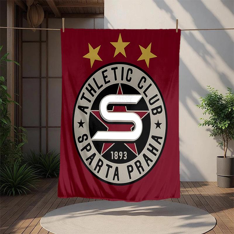 Ac Sparta Praha Flannel Blanket Soft Warm All-Season Throw, Design for Camping, Car Travel, Hiking Sofa, Bed, Office Perfect Gift for Parties