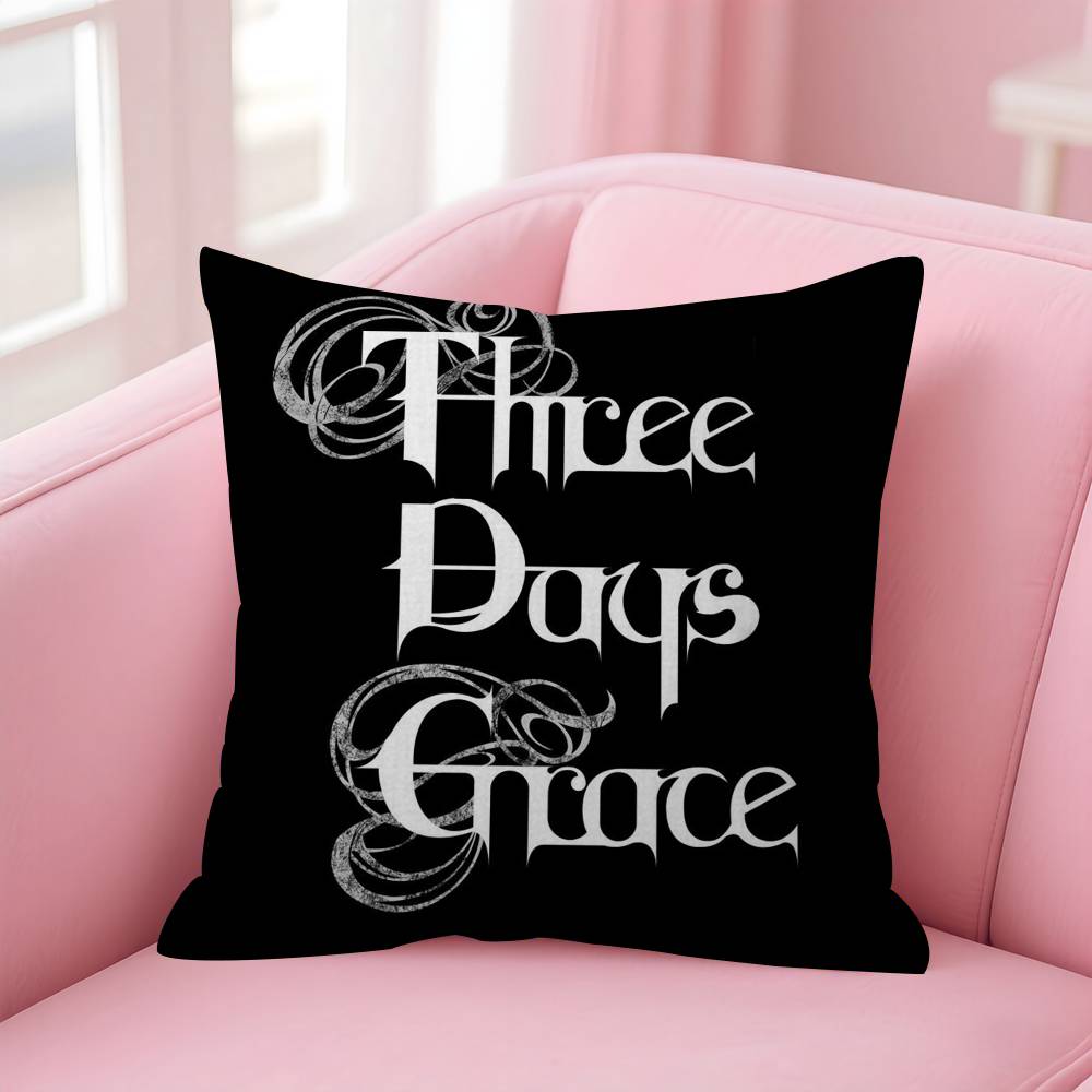 TThree days Grace Band Personalized picture text home decorative pillows Household Gifts 45x45cm