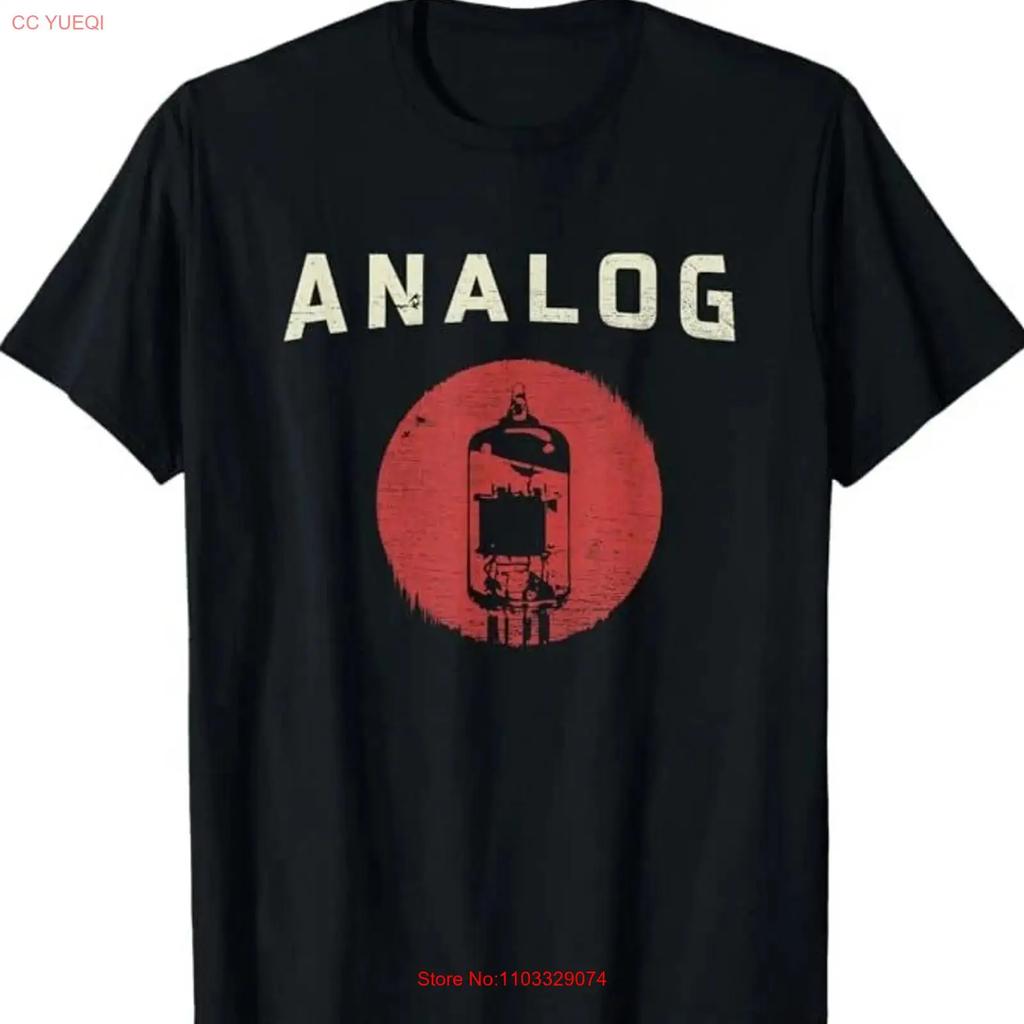 Vacuum Tube Amp Analog Vintage Retro 80s 90s T Shirt vintage Washed Stretched designer clothes homme streetwear Slightly