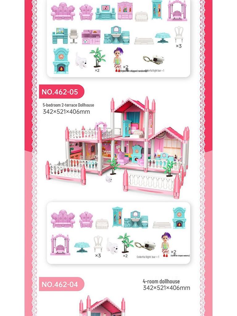 Игровой набор Кукольный домик Замок принцессы: Пазл Вилла для девочек