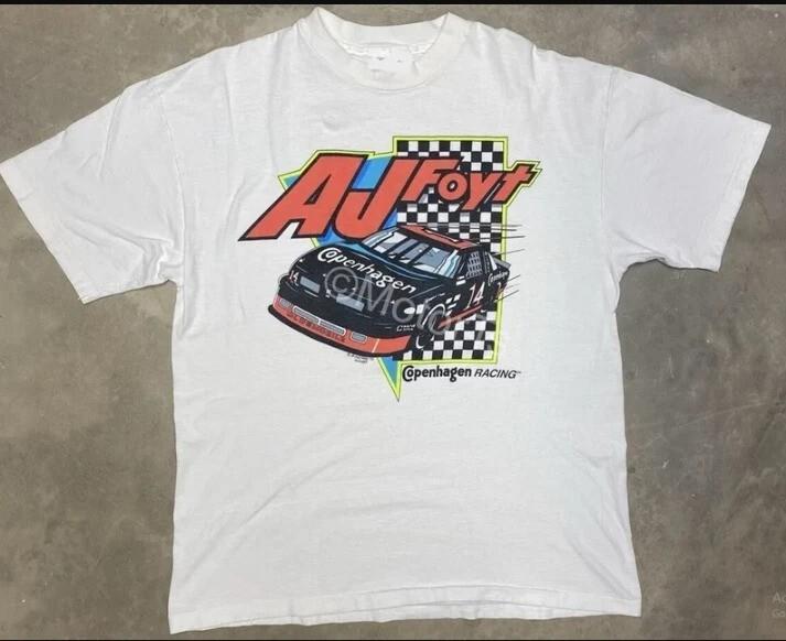 Винтажная футболка AJ Foyt 1992 года, Футболка AJ Foyt, Футболка Nascar 90-х, Гоночная футболка Унисекс