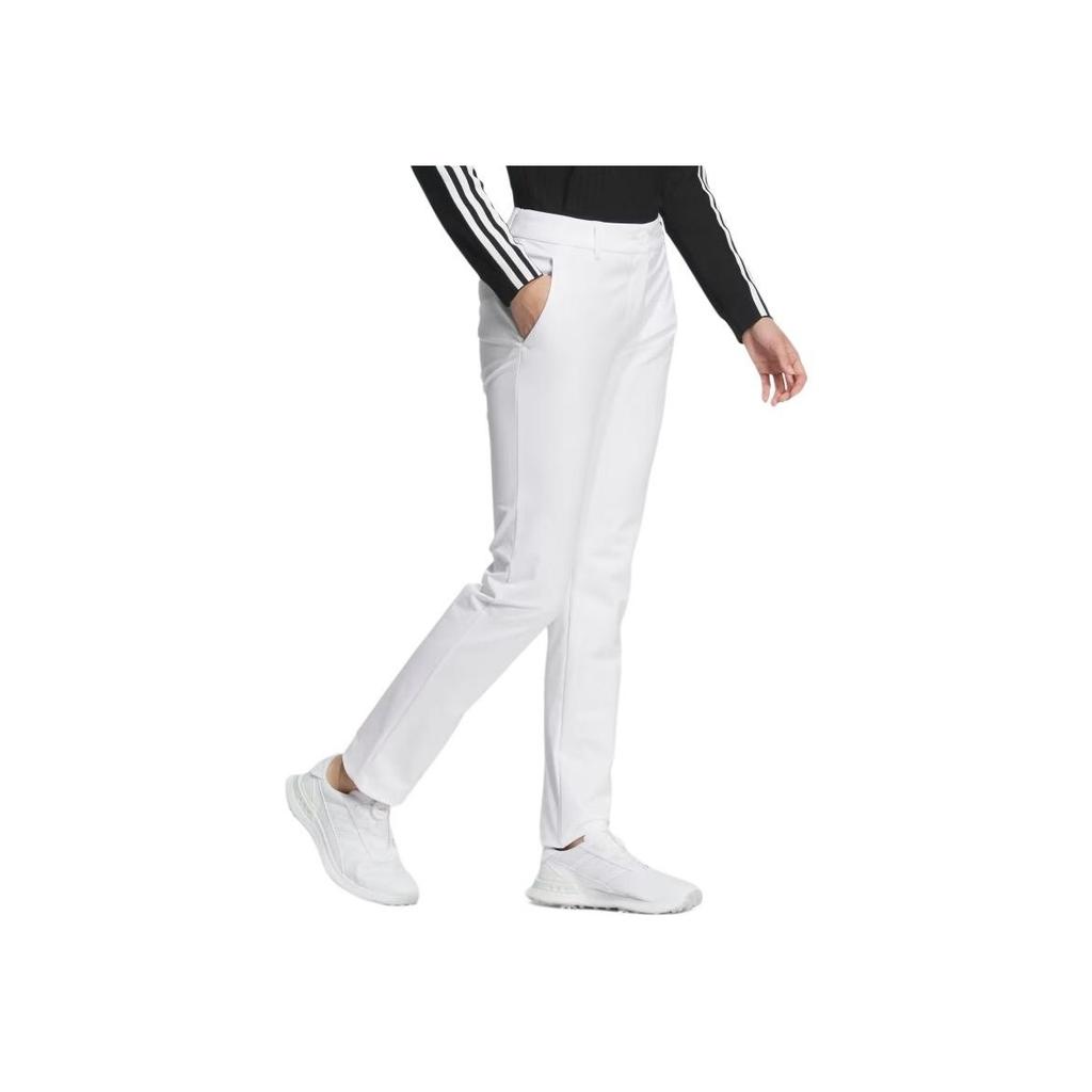 Adidas Logo Slim Fit Zip Casual Pants Women Bottoms White IS4736