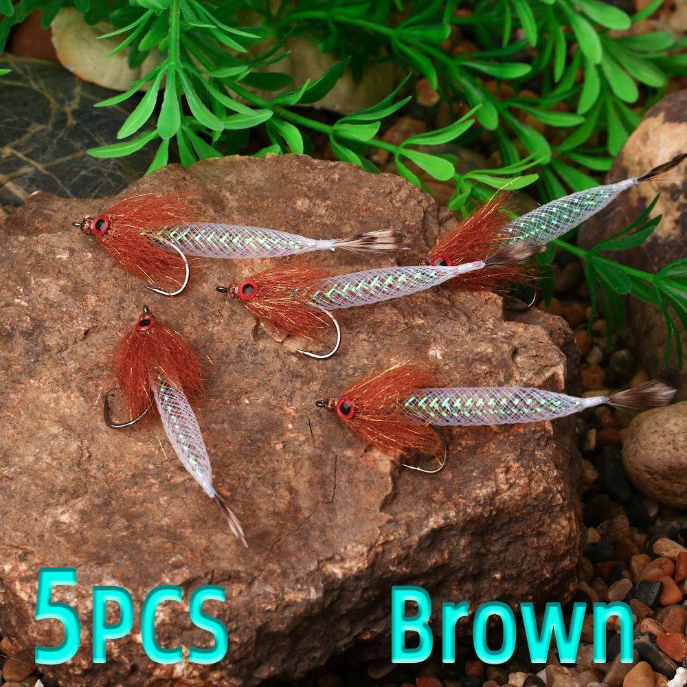 5 шт./кор. быстро тонущий Mylor Flash Tube Streamer Fly легкий большой объем 5 цветов в наличии форель окунь щука рыболовная приманка приманка