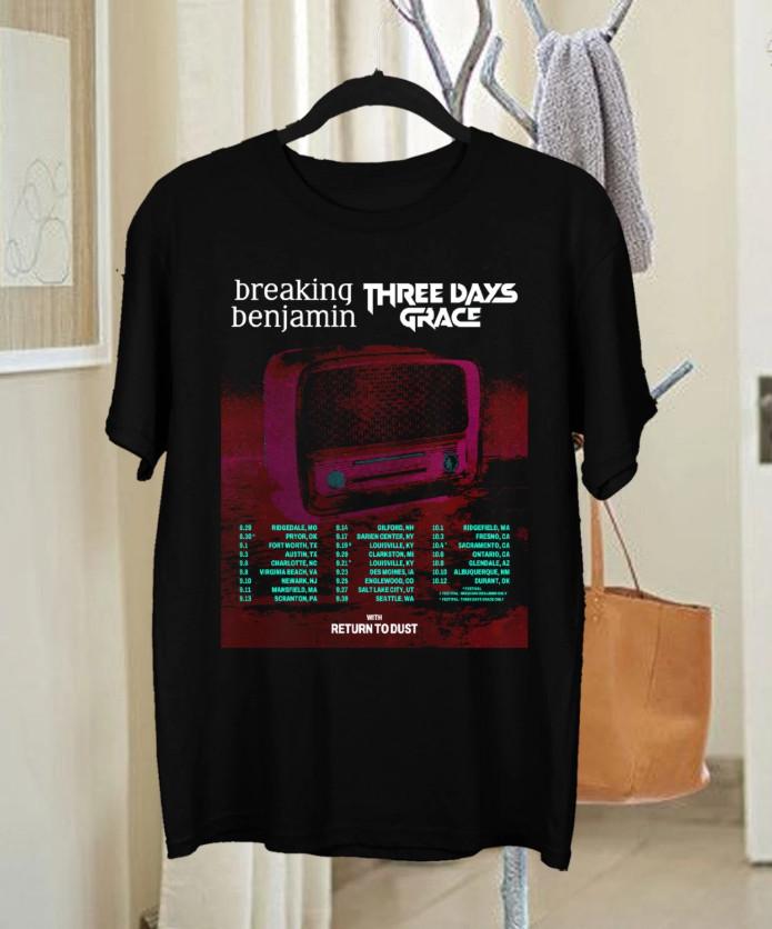 BREAKING BENJAMIN Three Days Grace SUMMER 2025 Tour T-Shirt Mens Womens Tees Top, S-4XL