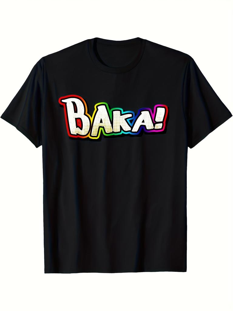 Men's & Women's Baka Anime BAKA Unisex 100% Cotton T-Shirt, Soft, All Season Casual Streetwear Essential, All-Match All Season Sty