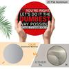 2D Flat 1pc, 8x8 in, Round Aluminum Metal Sign, Stupid Solutions, Front Door Porch Living Room Bedroom Home Decor, Rustic Wall Art Decoration