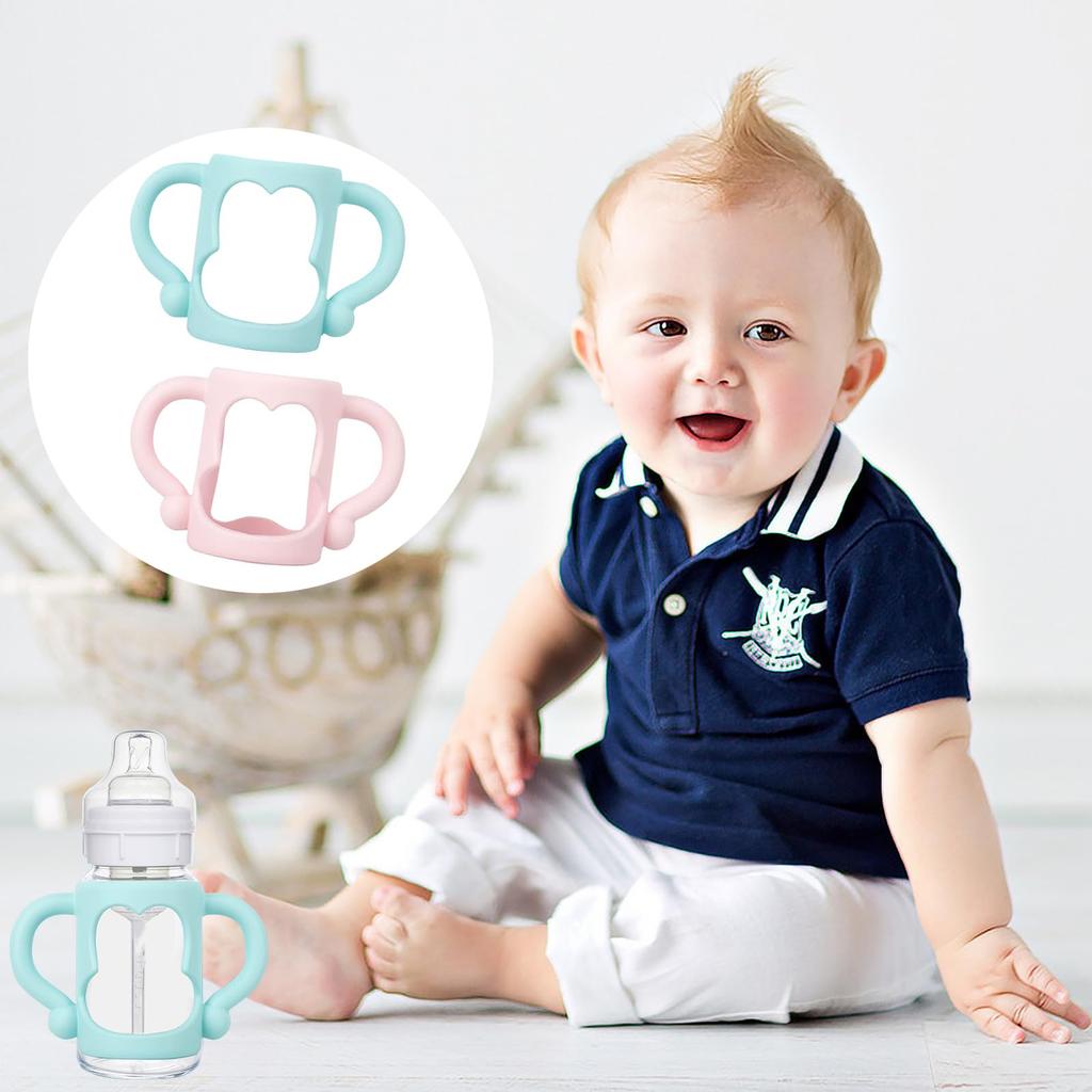 Набор детских бутылочек Machi no Nami Универсальная детская бутылочка Широкогорлая детская бутылочка Легко нагревать Мягкая детская бутылочка Силиконовые сменные ручки, 2, Ручки,