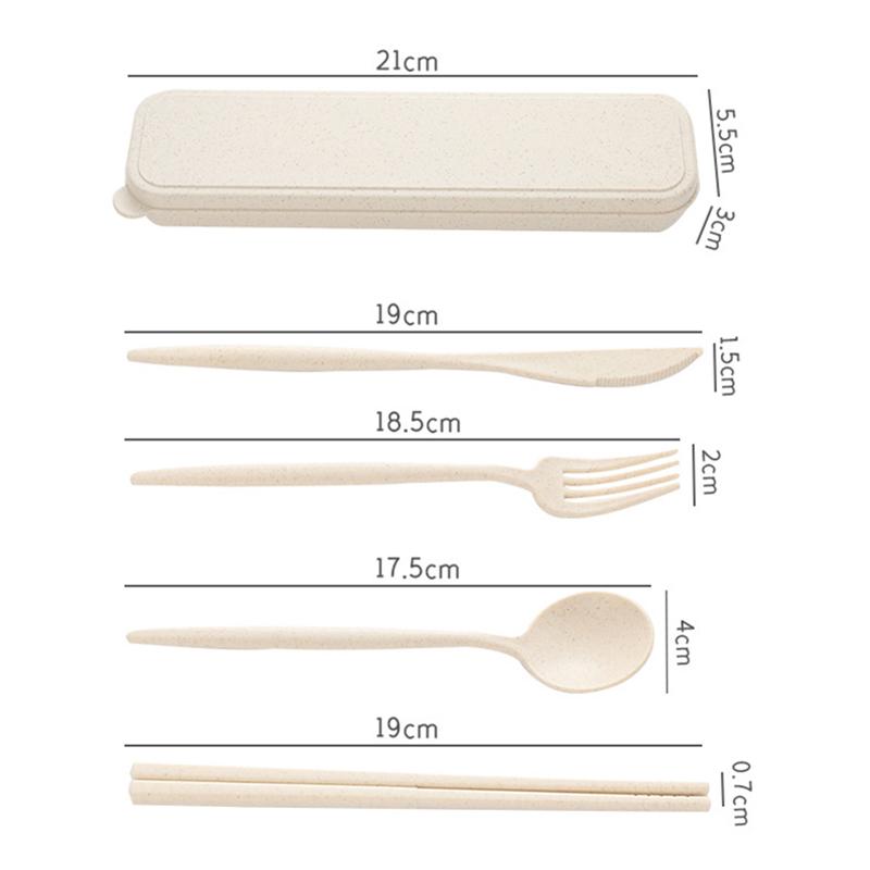 Пластиковый набор столовых приборов в скандинавском стиле с ножом, вилкой, ложкой, палочками для еды, дорожными столовыми приборами, уличной посудой