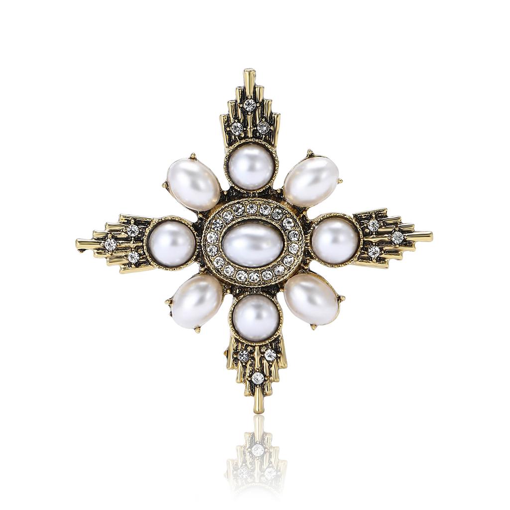 Винтажный сплав маленькая жемчужина барочная брошь модная универсальная женская одежда корсаж украшение булавка