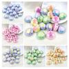 Home Party Supplies Fashion Flowers Oblate Loose Beads UV Plated Color Two-color Making Materials Jewelry Accessories 5pcs DIY Bracelet Necklace