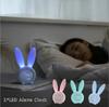 LED Small Alarm Clock Sound Sensory Timing Clock Night Lamp with Sleep Lamp Rabbit Timing Night Lamp Desk Rechargeable Clock